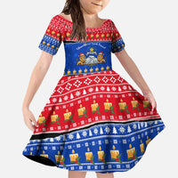 Armenia Christmas Family Matching Off Shoulder Maxi Dress and Hawaiian Shirt with Shnorhavor Surb Tsnund Lions Flag Colors and Coat of Arms - Wonder Print Shop