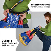 Armenia Christmas Grocery Bag with Shnorhavor Surb Tsnund Lions Flag Colors and Coat of Arms - Wonder Print Shop