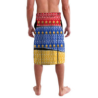 Armenia Christmas Lavalava with Shnorhavor Surb Tsnund Lions Flag Colors and Coat of Arms - Wonder Print Shop