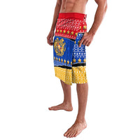 Armenia Christmas Lavalava with Shnorhavor Surb Tsnund Lions Flag Colors and Coat of Arms - Wonder Print Shop