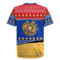 Armenia Christmas Rugby Jersey with Shnorhavor Surb Tsnund Lions Flag Colors and Coat of Arms - Wonder Print Shop