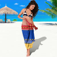 Armenia Christmas Sarong with Shnorhavor Surb Tsnund Lions Flag Colors and Coat of Arms - Wonder Print Shop