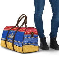 Armenia Christmas Travel Bag with Shnorhavor Surb Tsnund Lions Flag Colors and Coat of Arms - Wonder Print Shop