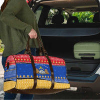 Armenia Christmas Travel Bag with Shnorhavor Surb Tsnund Lions Flag Colors and Coat of Arms - Wonder Print Shop