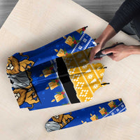 Armenia Christmas Umbrella with Shnorhavor Surb Tsnund Lions Flag Colors and Coat of Arms - Wonder Print Shop