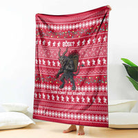 Austria Christmas Blanket with German Text Red Pattern and Festive Lights - Wonder Print Shop