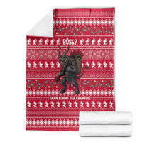 Austria Christmas Blanket with German Text Red Pattern and Festive Lights - Wonder Print Shop