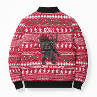Austria Christmas Bomber Puffer Jacket with German Text Red Pattern and Festive Lights - Wonder Print Shop
