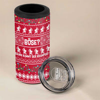 Austria Christmas 4 in 1 Can Cooler Tumbler with German Text Red Pattern and Festive Lights - Wonder Print Shop