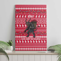 Austria Christmas Canvas Wall Art with German Text Red Pattern and Festive Lights - Wonder Print Shop
