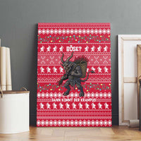 Austria Christmas Canvas Wall Art with German Text Red Pattern and Festive Lights - Wonder Print Shop