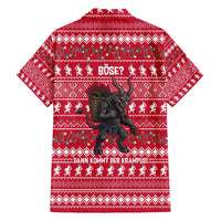 Austria Christmas Family Matching Off The Shoulder Long Sleeve Dress and Hawaiian Shirt with German Text Red Pattern and Festive Lights - Wonder Print Shop