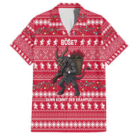Austria Christmas Family Matching Tank Maxi Dress and Hawaiian Shirt with German Text Red Pattern and Festive Lights - Wonder Print Shop