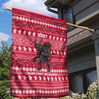 Austria Christmas Garden Flag with German Text Red Pattern and Festive Lights - Wonder Print Shop