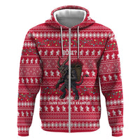 Austria Christmas Hoodie with German Text Red Pattern and Festive Lights - Wonder Print Shop