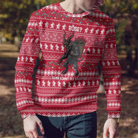 Austria Christmas Ugly Christmas Sweater with German Text Red Pattern and Festive Lights - Wonder Print Shop