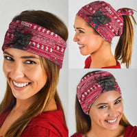 Austria Christmas Neck Gaiter with German Text Red Pattern and Festive Lights - Wonder Print Shop