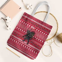 Austria Christmas Tote Bag with German Text Red Pattern and Festive Lights - Wonder Print Shop
