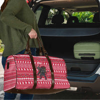 Austria Christmas Travel Bag with German Text Red Pattern and Festive Lights - Wonder Print Shop