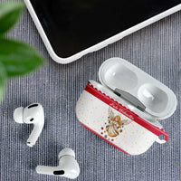 Austria Christmas AirPods Case with Frohe Weihnachten Angel Design and Red White Holiday - Wonder Print Shop
