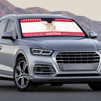 Austria Christmas Auto Sun Shade with Frohe Weihnachten Angel Design and Red White Holiday - Wonder Print Shop