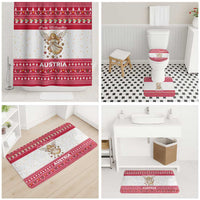 Austria Christmas Bathroom Set with Frohe Weihnachten Angel Design and Red White Holiday - Wonder Print Shop