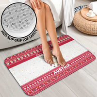 Austria Christmas Bathroom Set with Frohe Weihnachten Angel Design and Red White Holiday - Wonder Print Shop