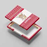 Austria Christmas Canvas Wall Art with Frohe Weihnachten Angel Design and Red White Holiday - Wonder Print Shop