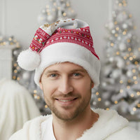 Austria Christmas Santa Hat with Frohe Weihnachten Angel Design and Red White Holiday - Wonder Print Shop