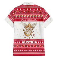 Austria Christmas Family Matching Puletasi and Hawaiian Shirt with Frohe Weihnachten Angel Design and Red White Holiday - Wonder Print Shop