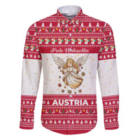 Austria Christmas Family Matching Puletasi and Hawaiian Shirt with Frohe Weihnachten Angel Design and Red White Holiday - Wonder Print Shop