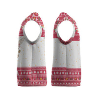 Austria Christmas Knitted V-Neck Vest with Frohe Weihnachten Angel Design and Red White Holiday - Wonder Print Shop