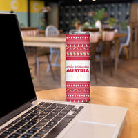 Austria Christmas Skinny Tumbler with Frohe Weihnachten Angel Design and Red White Holiday - Wonder Print Shop