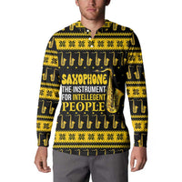 Saxophone The Instrument For Intellegent People Christmas Button Sweatshirt Xmas Holiday Patterns - Wonder Print Shop