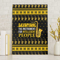 Saxophone The Instrument For Intellegent People Christmas Canvas Wall Art Xmas Holiday Patterns - Wonder Print Shop