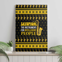 Saxophone The Instrument For Intellegent People Christmas Canvas Wall Art Xmas Holiday Patterns - Wonder Print Shop