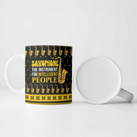 Saxophone The Instrument For Intellegent People Christmas Ceramic Mug Xmas Holiday Patterns - Wonder Print Shop