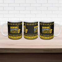 Saxophone The Instrument For Intellegent People Christmas Ceramic Mug Xmas Holiday Patterns - Wonder Print Shop