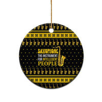 Saxophone The Instrument For Intellegent People Christmas Ceramic Ornament Xmas Holiday Patterns - Wonder Print Shop