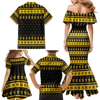 Saxophone The Instrument For Intellegent People Christmas Family Matching Mermaid Dress and Hawaiian Shirt Xmas Holiday Patterns - Wonder Print Shop