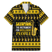 Saxophone The Instrument For Intellegent People Christmas Family Matching Mermaid Dress and Hawaiian Shirt Xmas Holiday Patterns - Wonder Print Shop