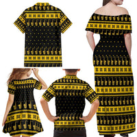 Saxophone The Instrument For Intellegent People Christmas Family Matching Off Shoulder Maxi Dress and Hawaiian Shirt Xmas Holiday Patterns - Wonder Print Shop