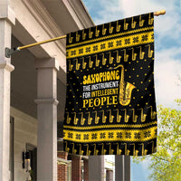 Saxophone The Instrument For Intellegent People Christmas Garden Flag Xmas Holiday Patterns - Wonder Print Shop