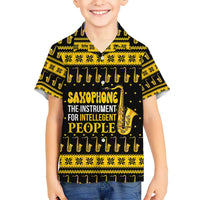 Saxophone The Instrument For Intellegent People Christmas Kid Hawaiian Shirt Xmas Holiday Patterns - Wonder Print Shop