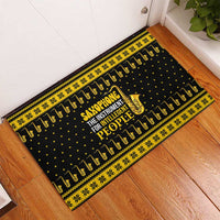 Saxophone The Instrument For Intellegent People Christmas Rubber Doormat Xmas Holiday Patterns - Wonder Print Shop