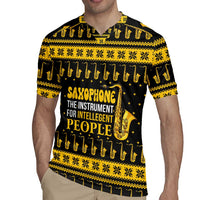 Saxophone The Instrument For Intellegent People Christmas Rugby Jersey Xmas Holiday Patterns - Wonder Print Shop