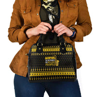 Saxophone The Instrument For Intellegent People Christmas Shoulder Handbag Xmas Holiday Patterns - Wonder Print Shop