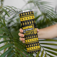 Saxophone The Instrument For Intellegent People Christmas Skinny Tumbler Xmas Holiday Patterns - Wonder Print Shop