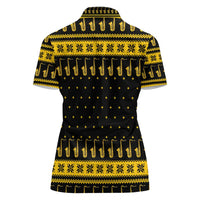 Saxophone The Instrument For Intellegent People Christmas Women Polo Shirt Xmas Holiday Patterns - Wonder Print Shop