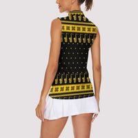 Saxophone The Instrument For Intellegent People Christmas Women Sleeveless Polo Shirt Xmas Holiday Patterns - Wonder Print Shop